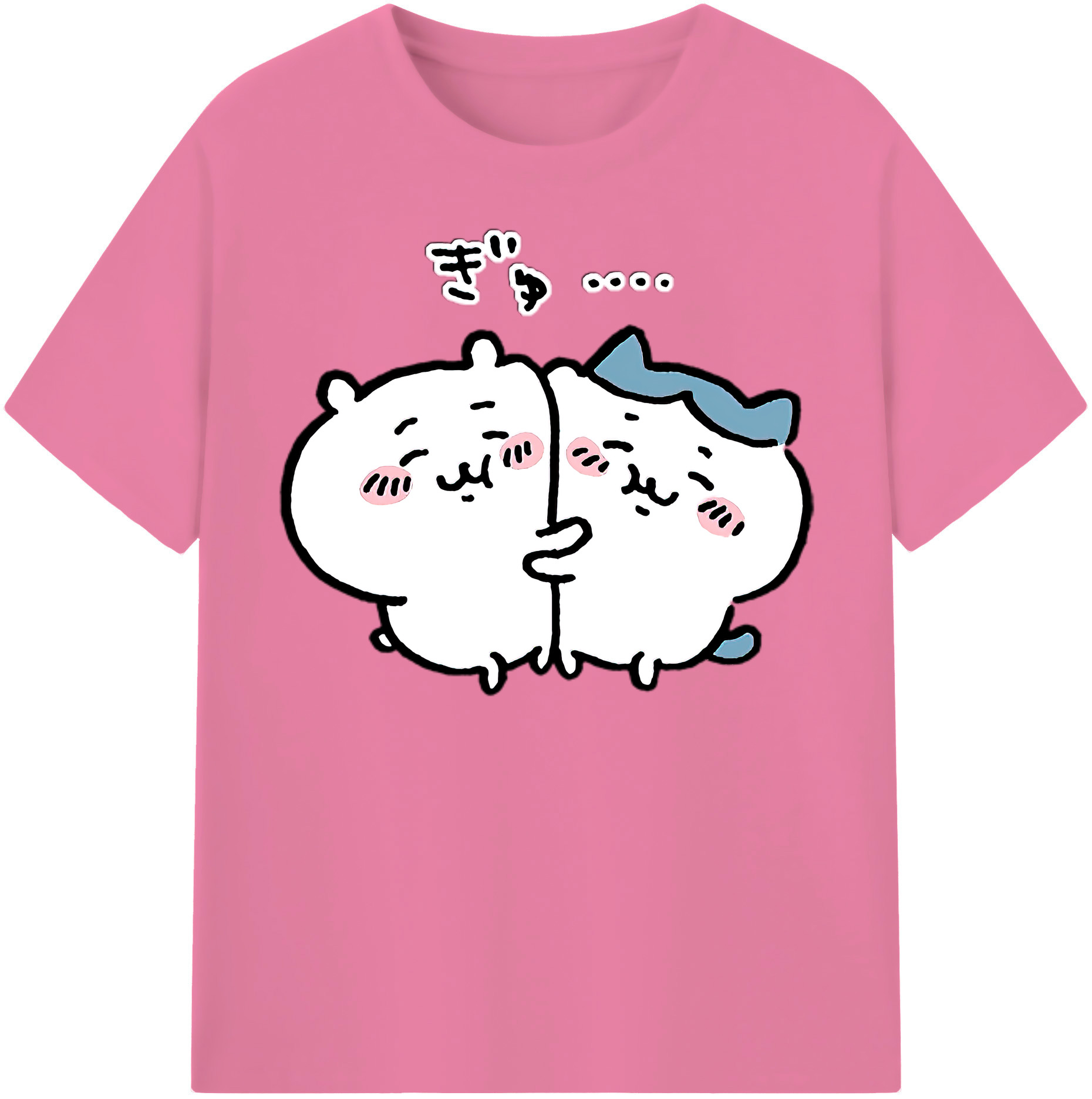 （画像用） ちいかわ ハチワレ Chii-kawa hachiware 綿100％半袖Tシャツ（フロントプリント）